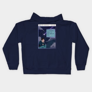 Anime Aesthetic Boy Night Quote Kids Hoodie